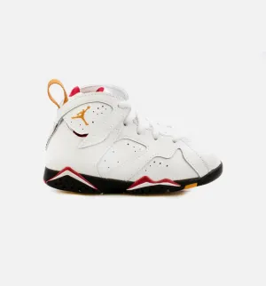 Air Jordan 7 Retro Cardinal Infant Toddler Lifestyle Shoe - White/Red Travel Ready