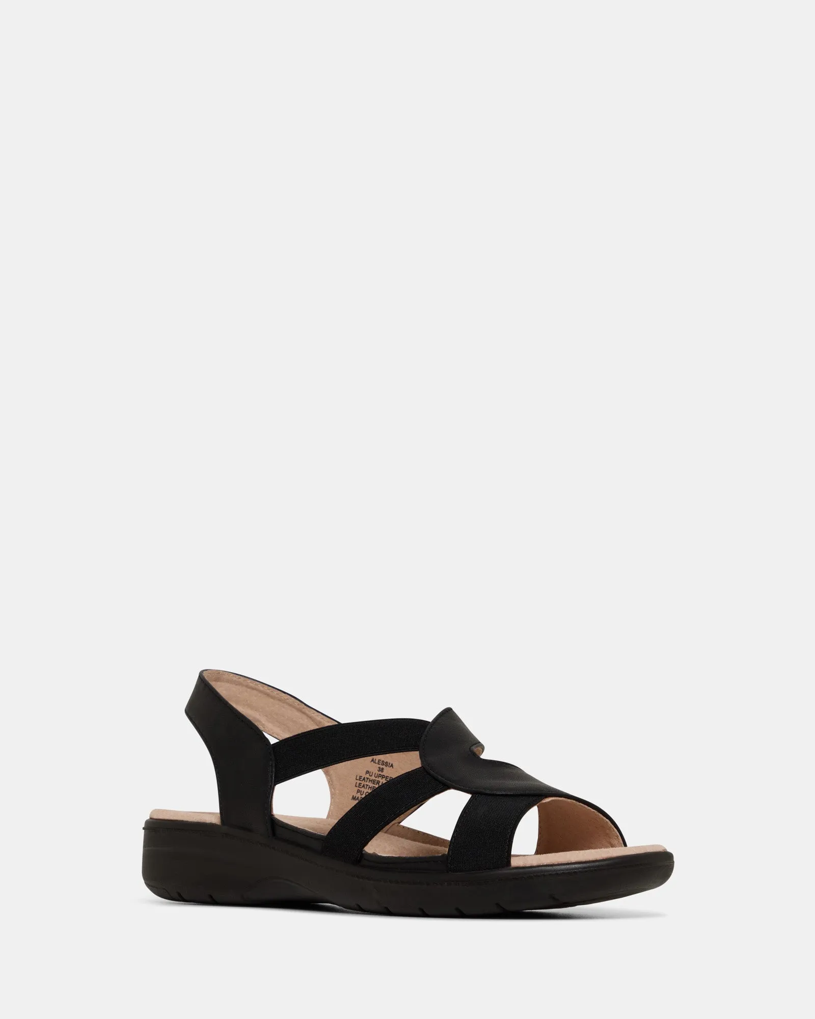 Alessia 2 Black Comfortable Footwear