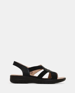 Alessia 2 Black Relaxed Fit Footwear Durable