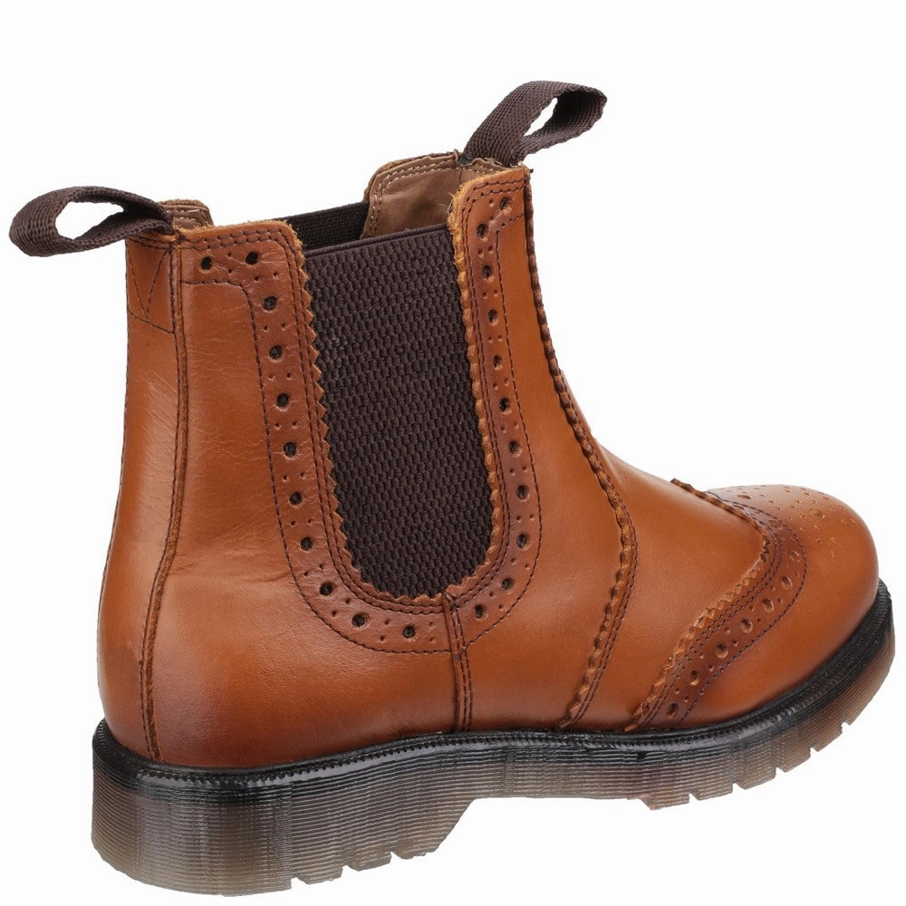 Cushioned Amblers Dalby Pull On Brogue Boot