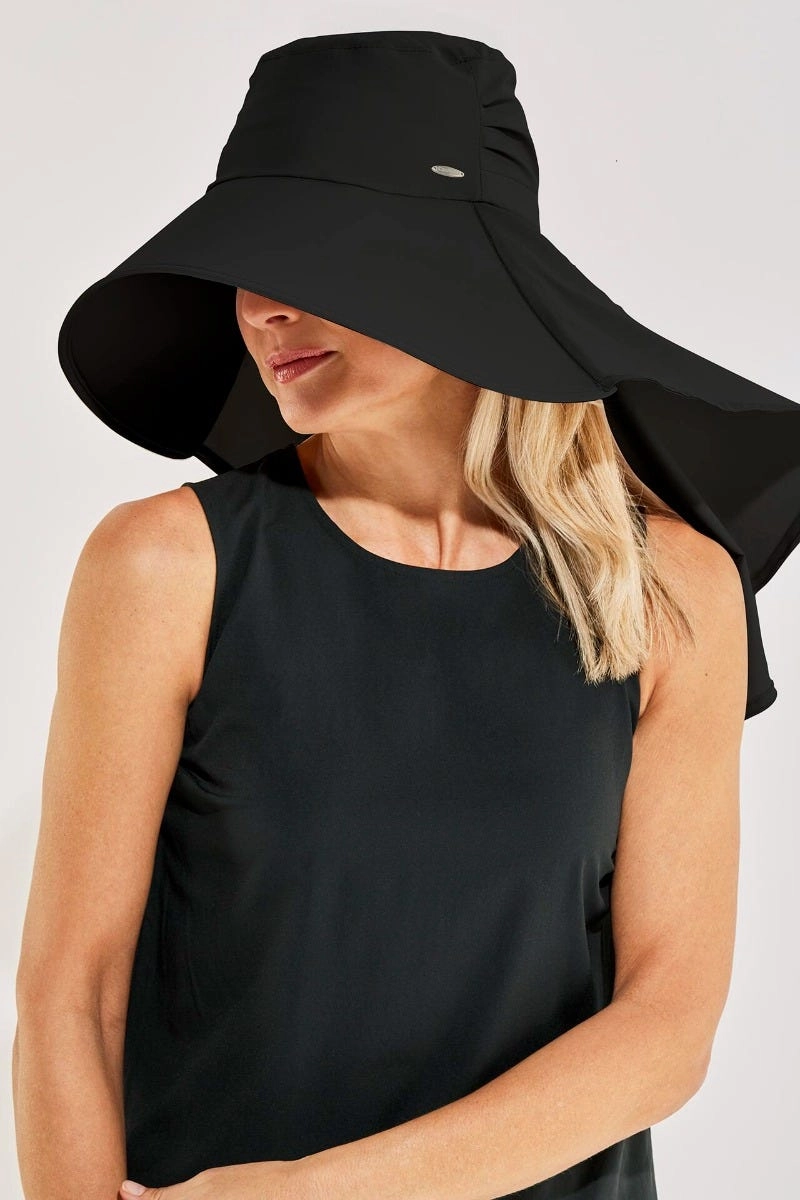 Anastasia Elegant Full Coverage Hat | Black