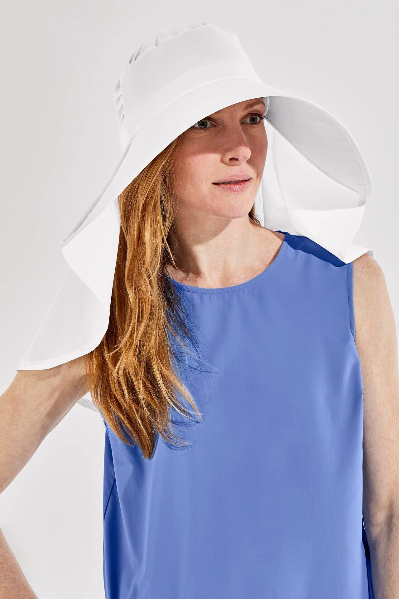 Anastasia Elegant Full Coverage Hat | White
