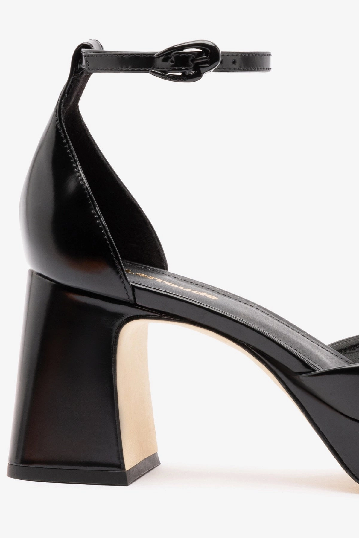 Ari Verona Low Pump In Black Box Leather Comfort Heel Ergonomic Sole