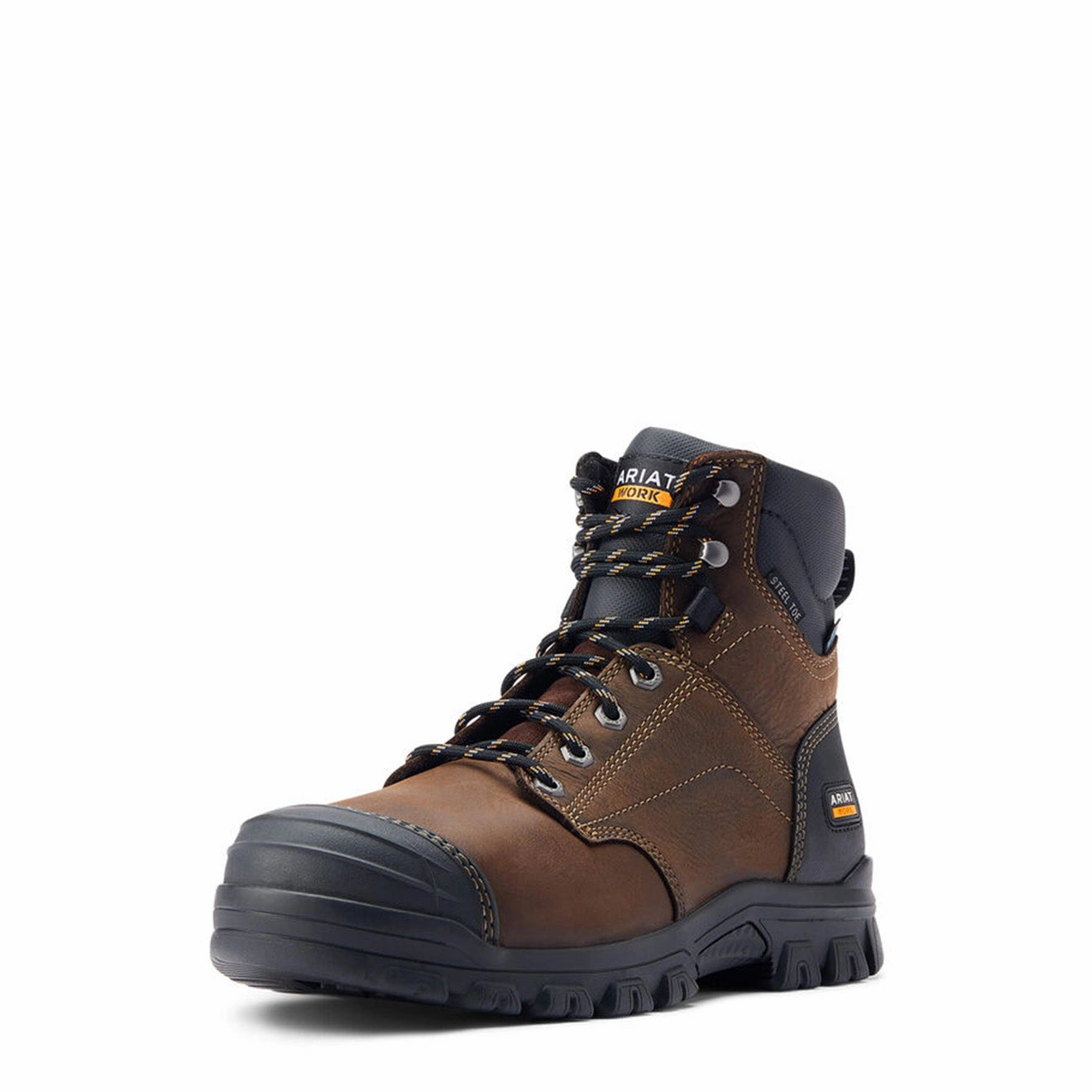 Ariat Treadfast 6" Waterproof Steel Toe Work Boot Dark Brown Statement Footwear