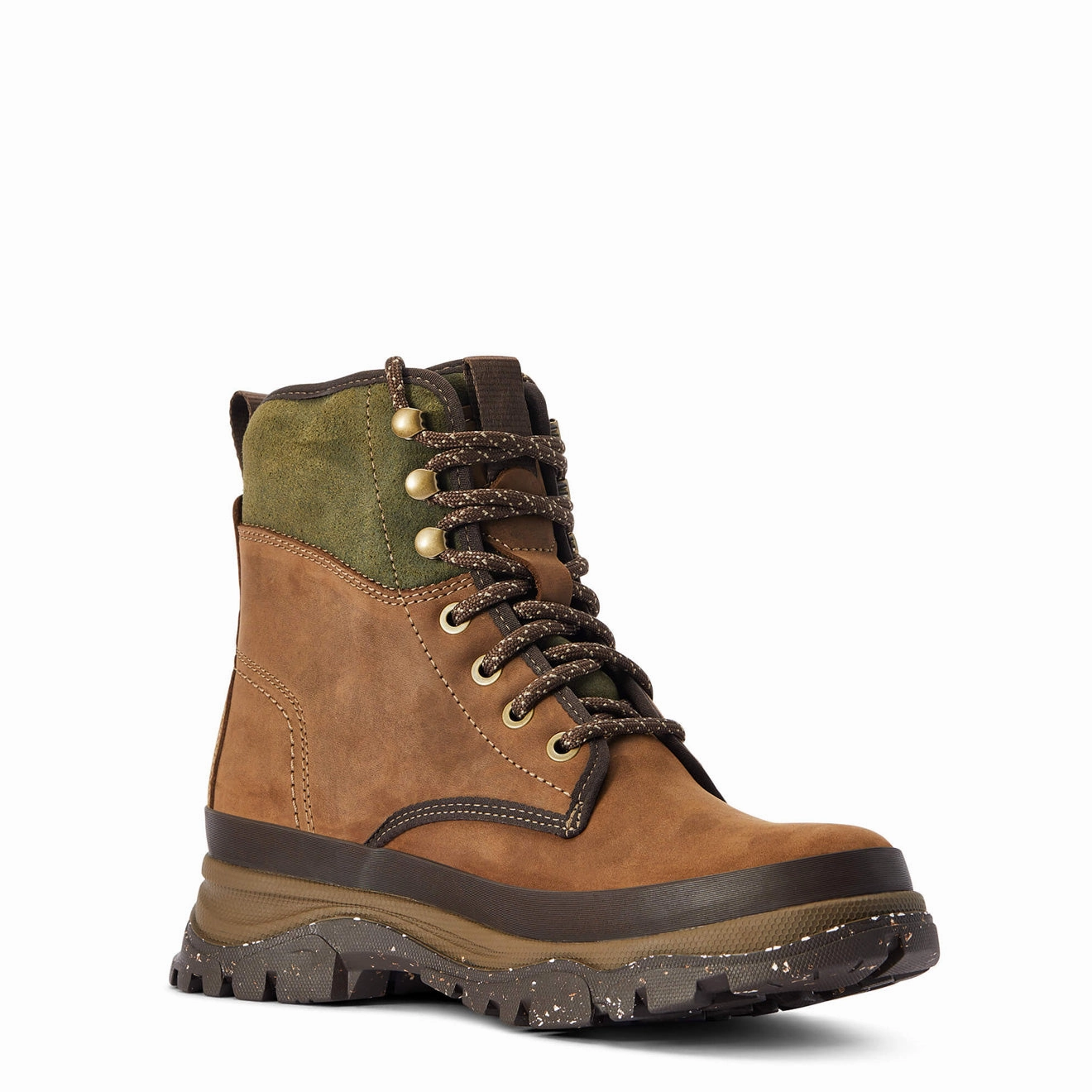 Quick Dry Travel Ready Ariat Womens Moresby Waterproof Boot Oily Distressed Brown / Olive