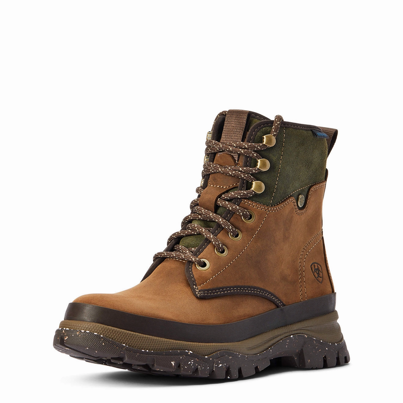 Leather Shoes Standing Comfort Ariat Womens Moresby Waterproof Boot Oily Distressed Brown / Olive