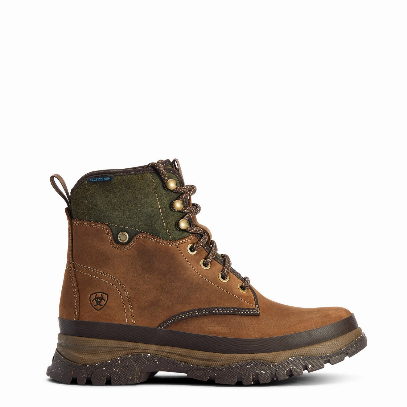 Ariat Womens Moresby Waterproof Boot Oily Distressed Brown / Olive Ergonomic