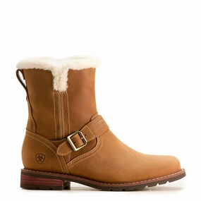 Supportive Footwear Streetwear Footwear Ariat Womens Savannah Sherpa Waterproof Carmel Tan