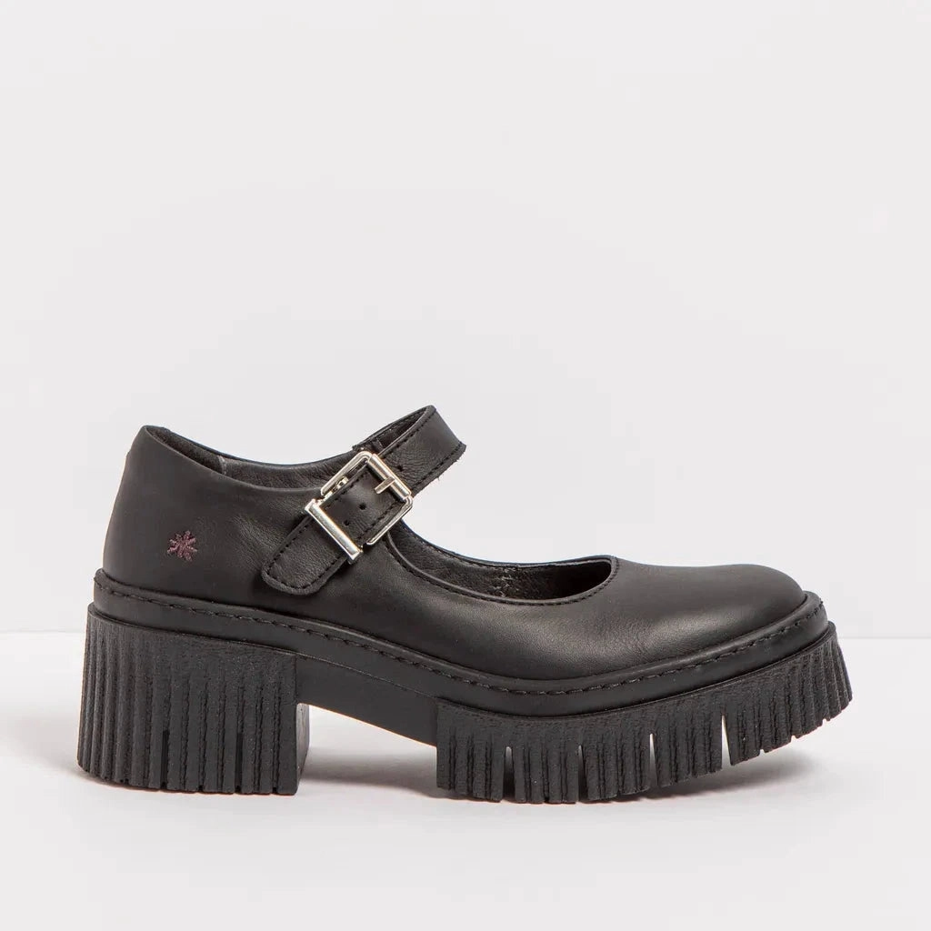 Art | Women'S Mary Jane Shoes | 1373 Nappa Black/York Black | Black Versatile Footwear