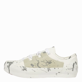 Cushioned Asymmetric Ghilie Sneaker White