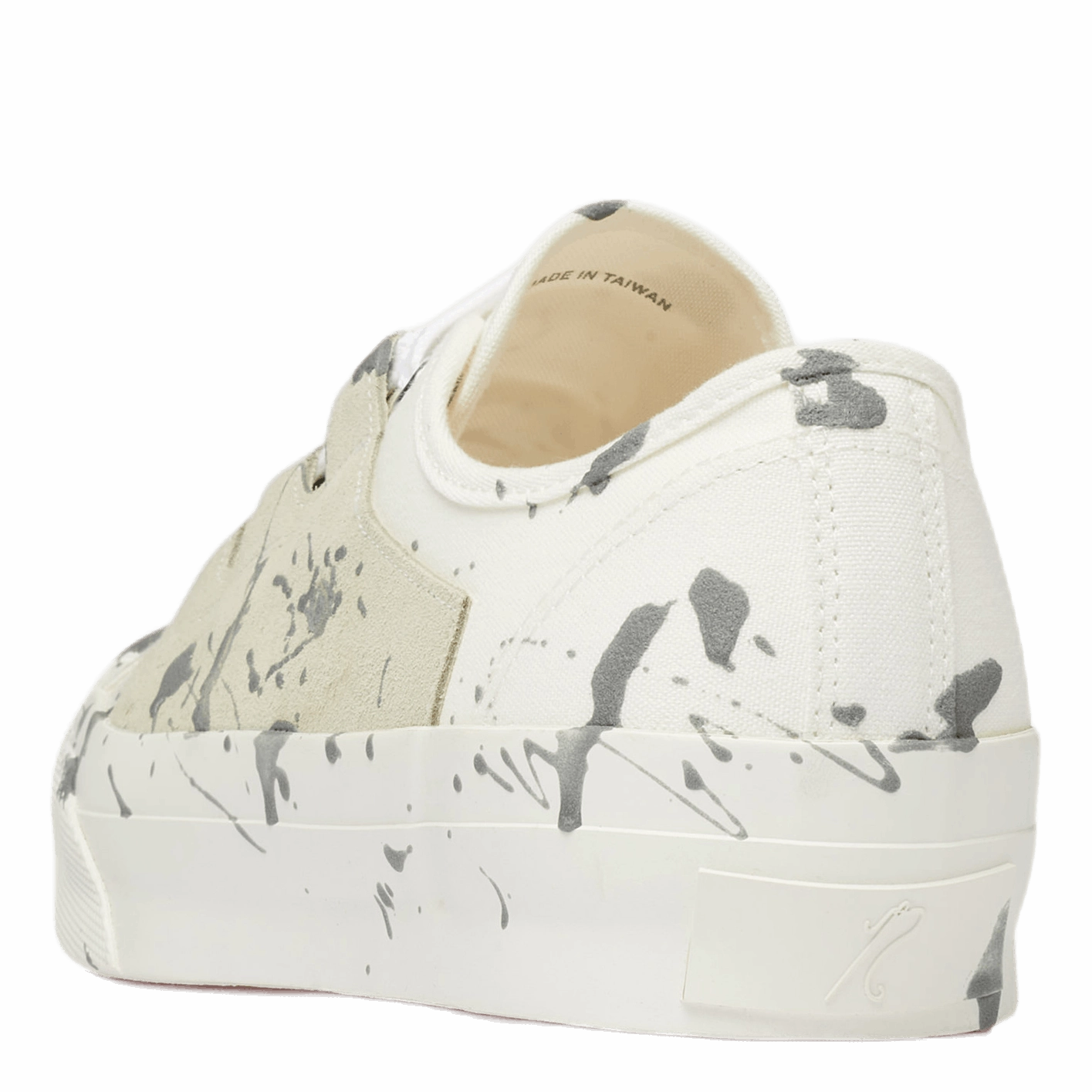 Easy On/Off Statement Footwear Asymmetric Ghilie Sneaker White