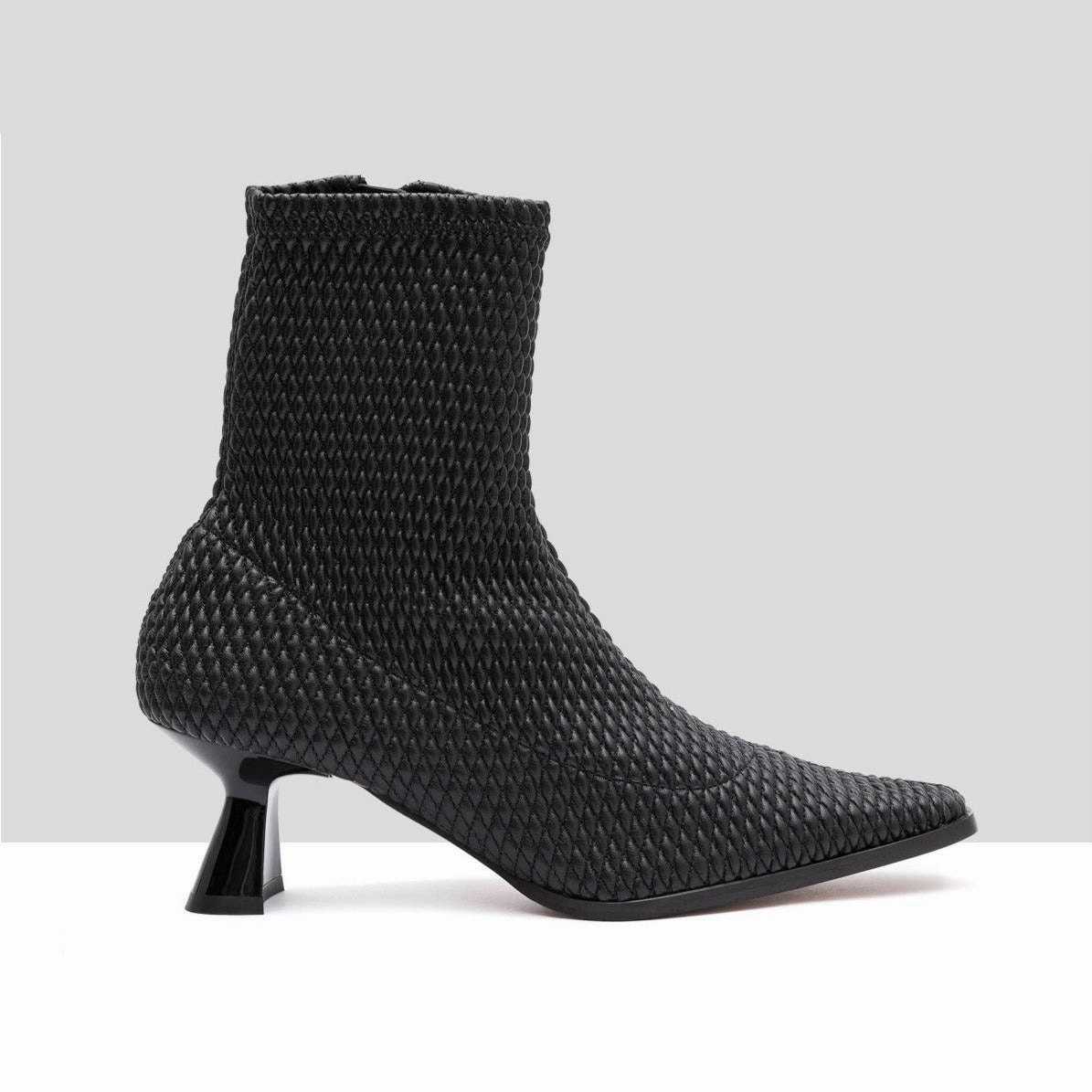 Audley | Women'S Boots | Mimi Rice Nappa Rice Strecht Black | Black Streetwear Footwear