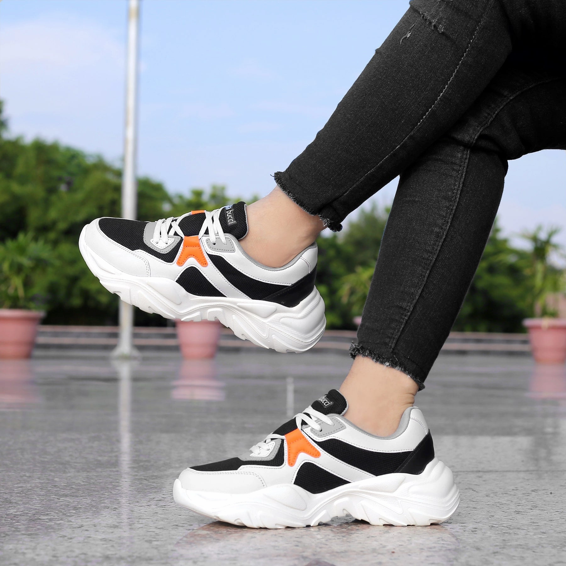 Bacca Bucci Marine Low-Top Platform Fashion Sneakers For Women | Streetwear Chunky Sneakers Minimalist Shoes