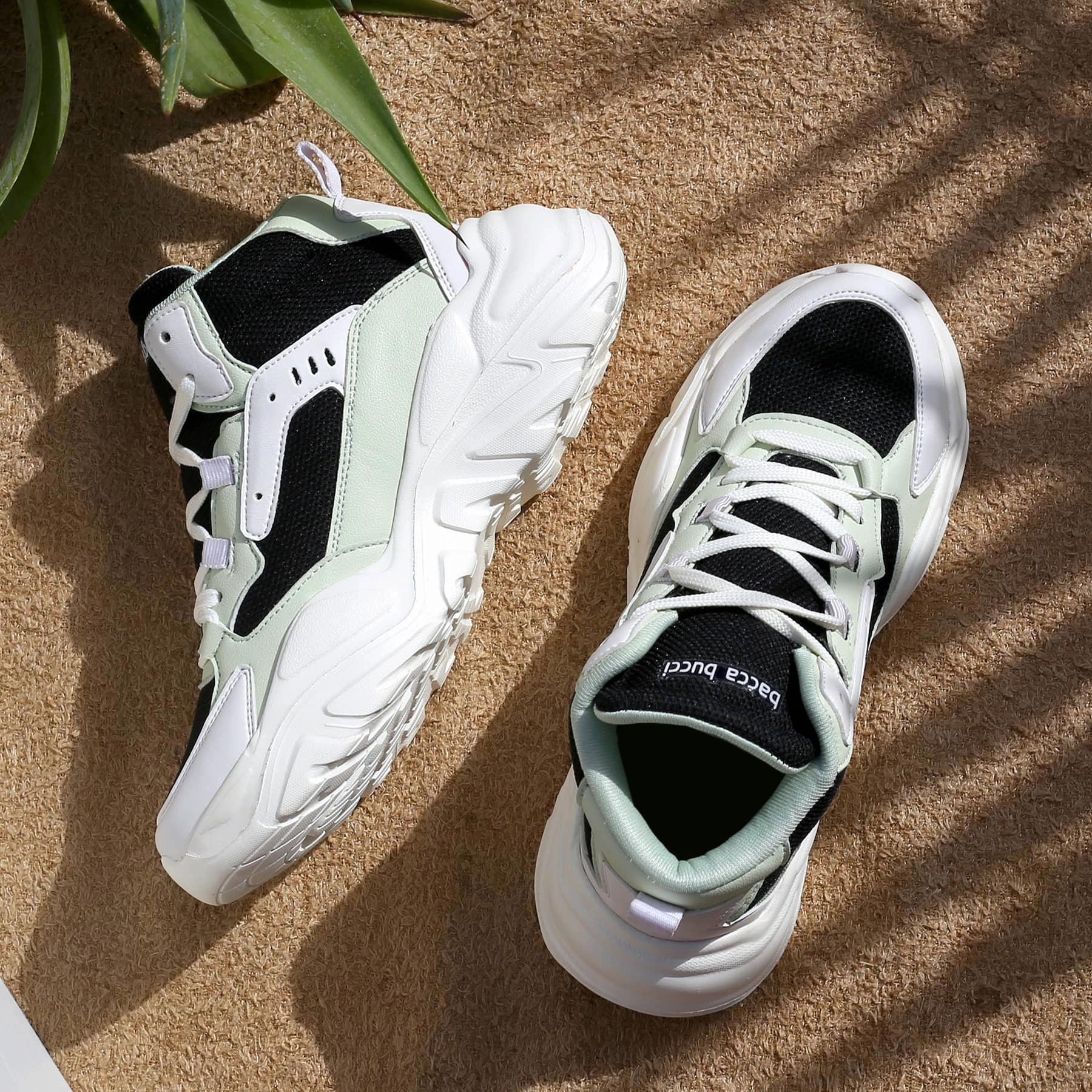Walking Shoes Bacca Bucci Nyra Mid-Top Platform Fashion Sneakers For Women | Streetwear Chunky Sneakers