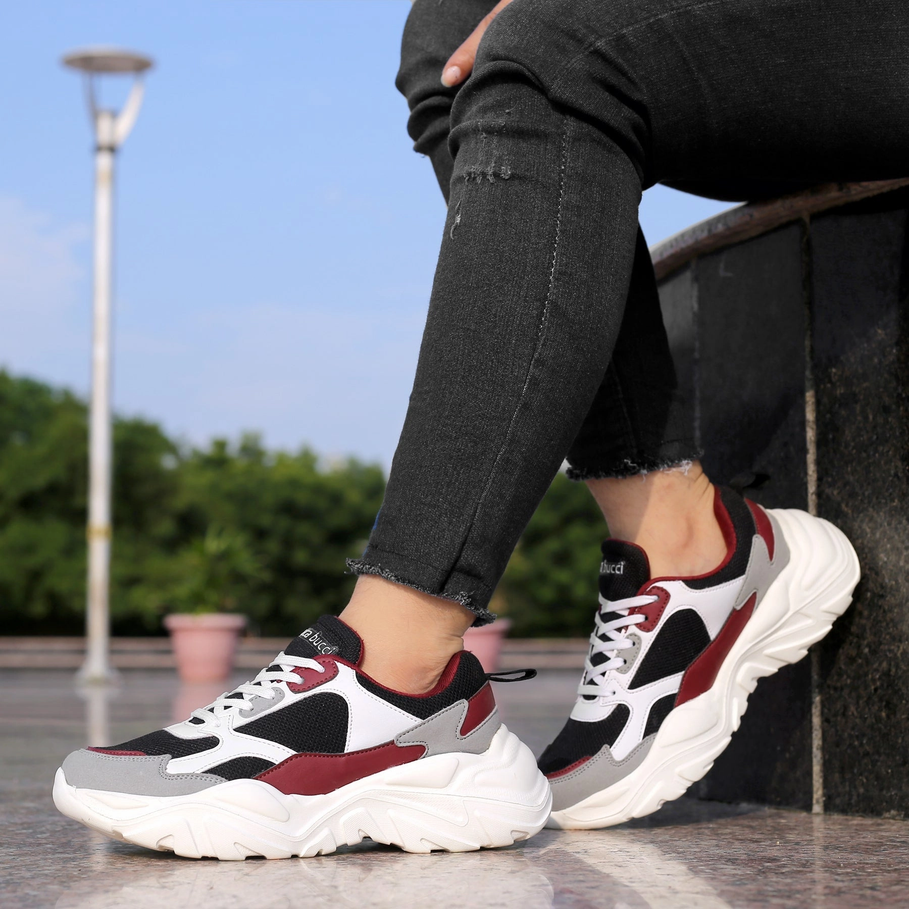 Travel Footwear Bacca Bucci Spark Low-Top Platform Colorblock Fashion Sneakers For Women | Streetwear Chunky Sneakers