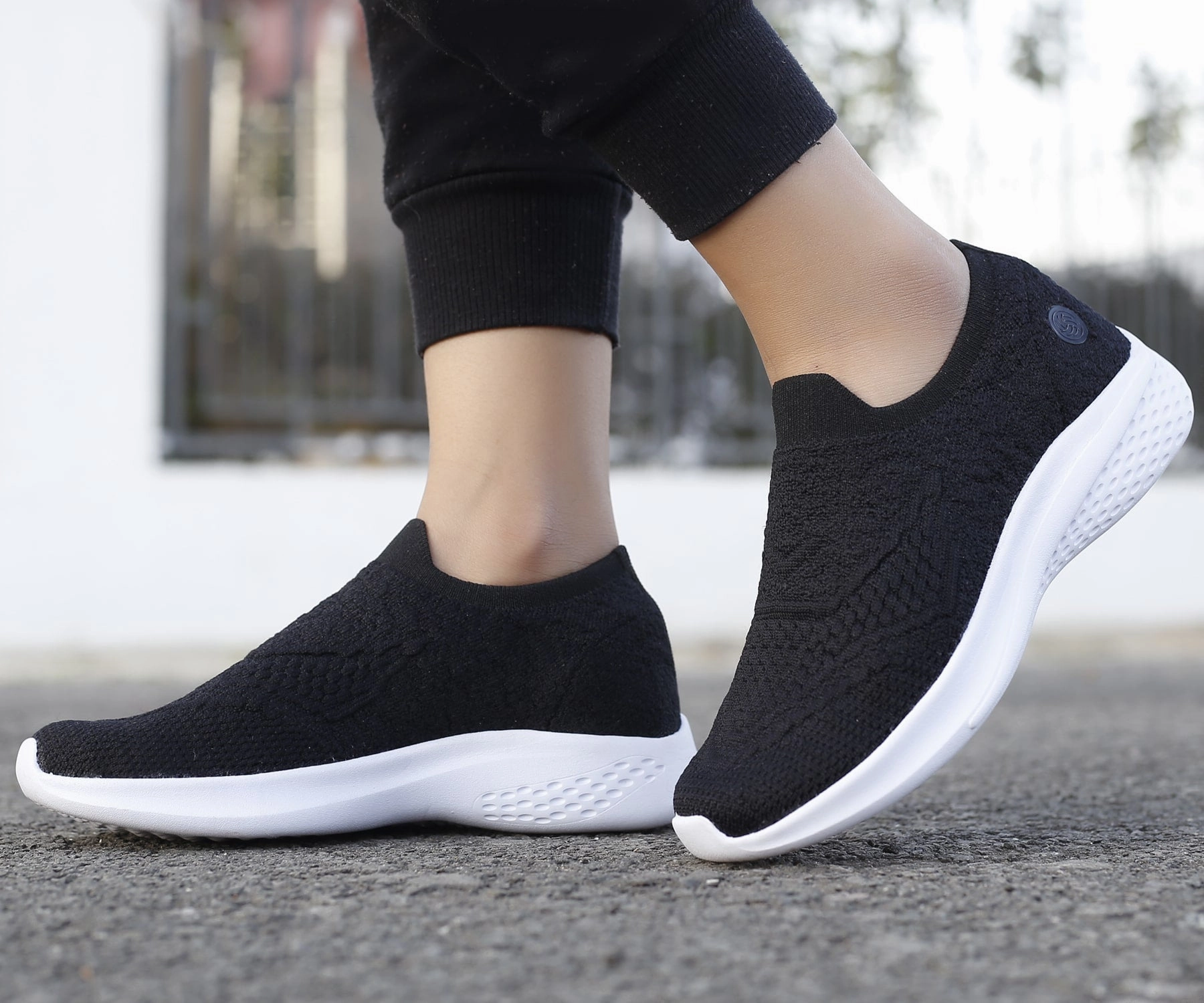 Bacca Bucci Women'S Walker Slip-On Walking Breathable Mesh Sports Shoes Sneakers Fashion Sneakers