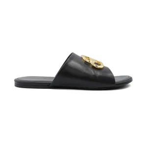 Balenciaga 'Bb' Leather Mules - Women'S 38 Flat Feet Shoes