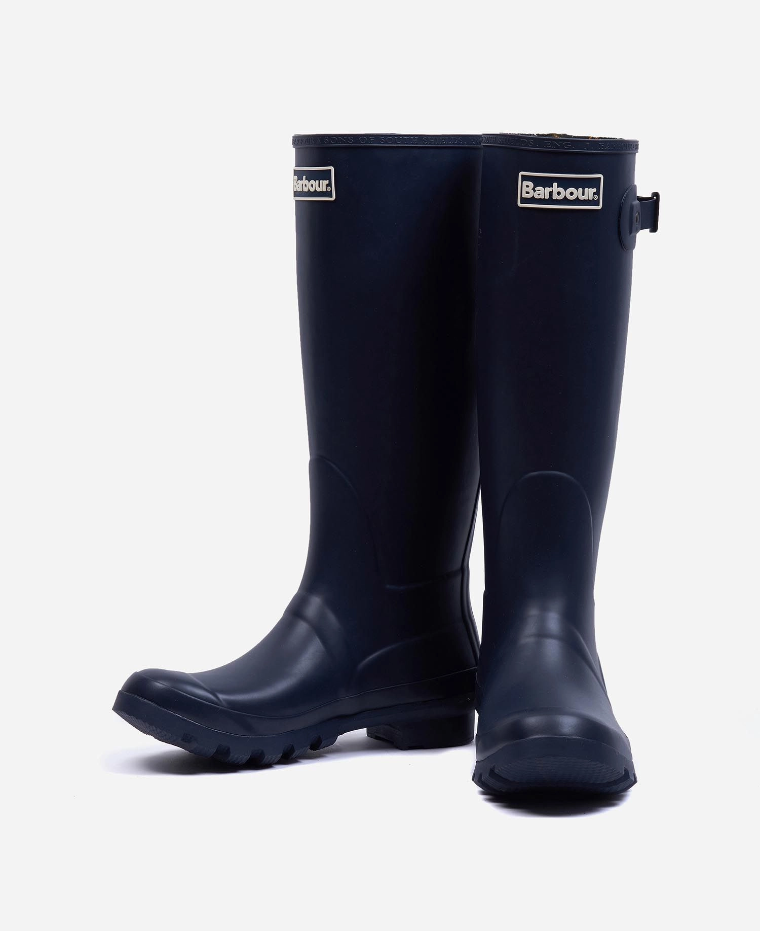 Leather Shoes Standing Shoes Barbour Women'S Bede Tall Wellington Boots Navy Lrf0043 Ny71