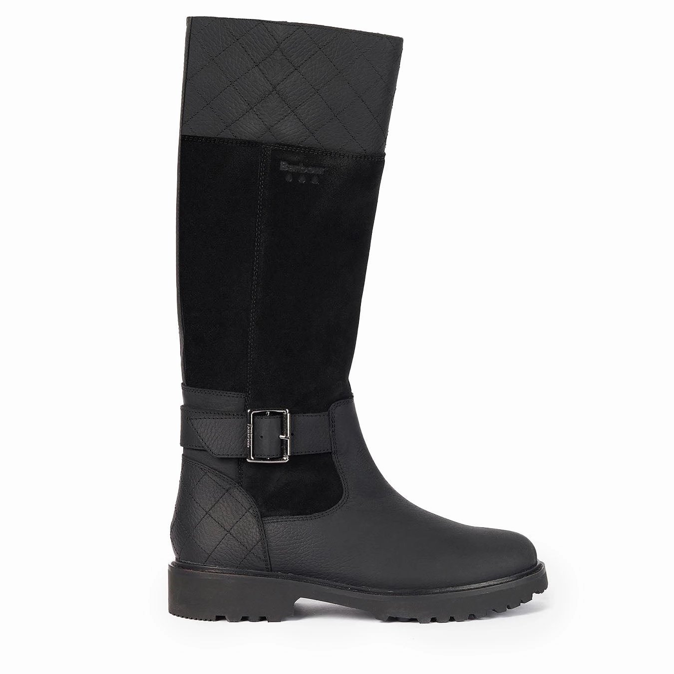 Weather Resistant Barbour Womens Fareham Knee-High Boots Black