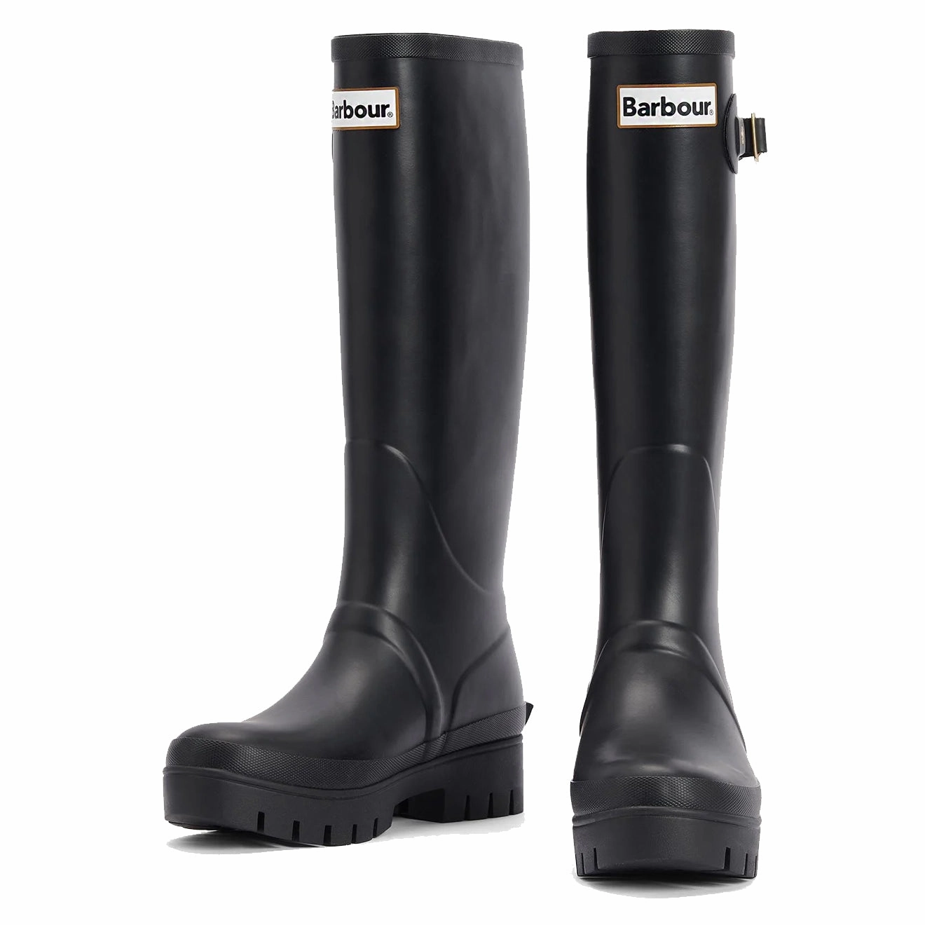 Barbour Womens Snowdon Tall Welly Black Shock Absorbing Fashion Sneakers