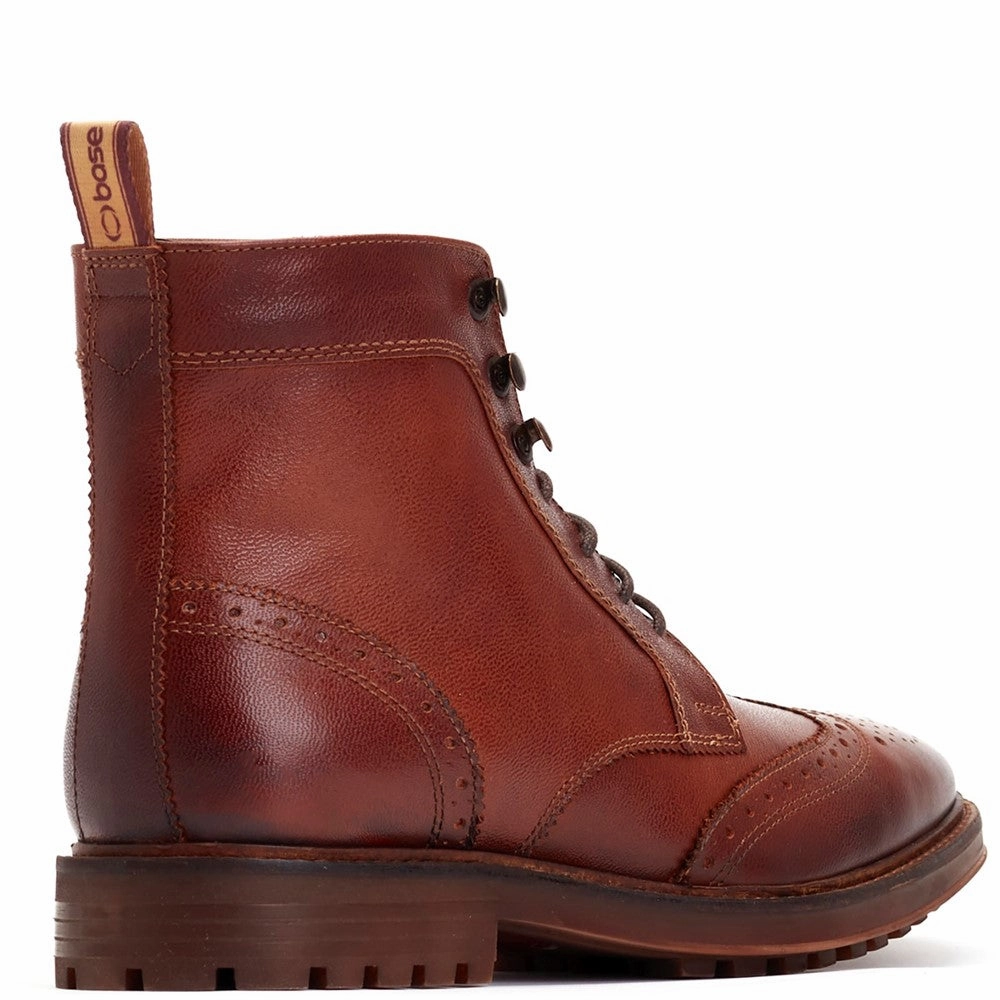 Ergonomic Comfortable Footwear Base London Hemlock Brogue Boot