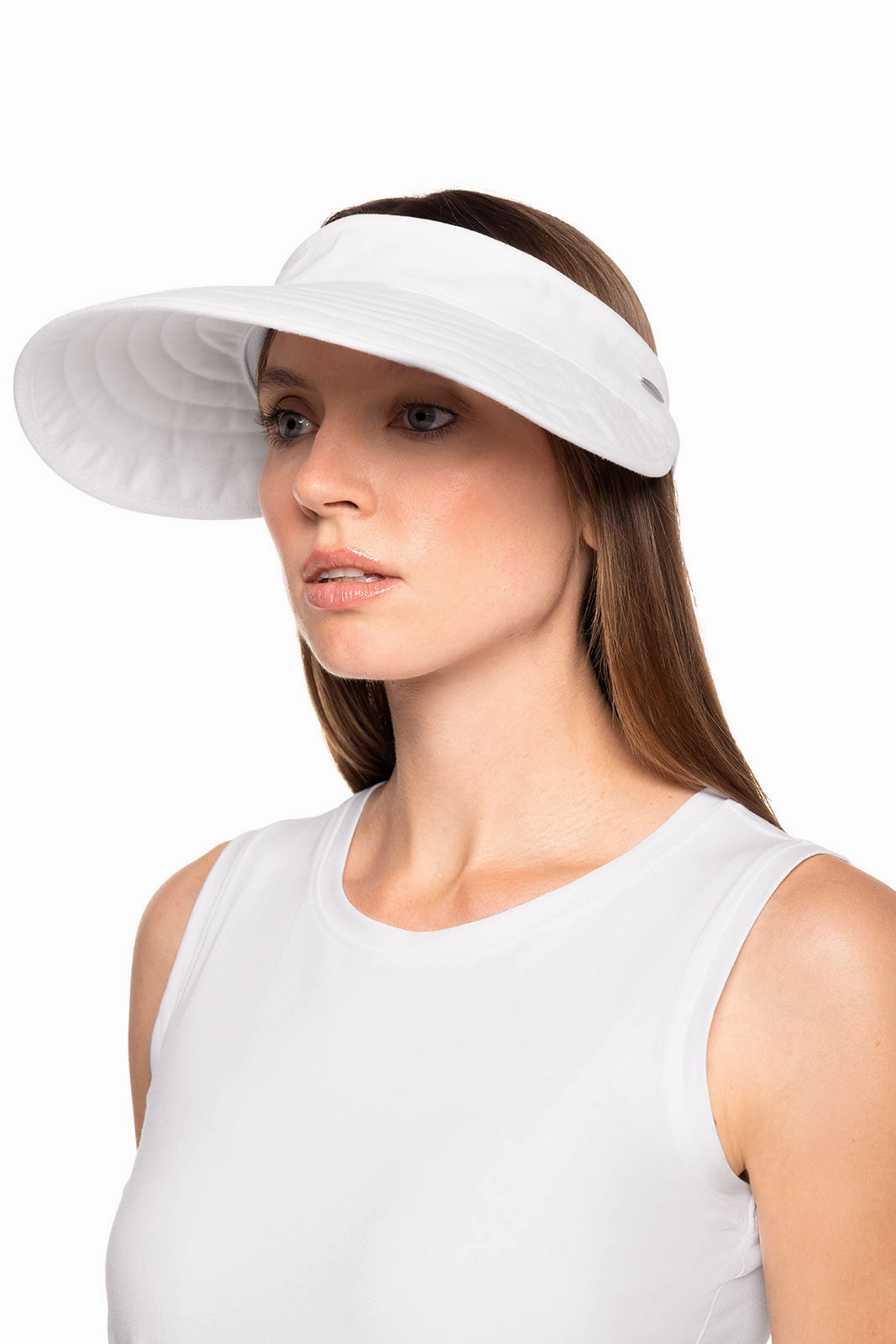 Bel Aire Zip-Off Sun Visor | White