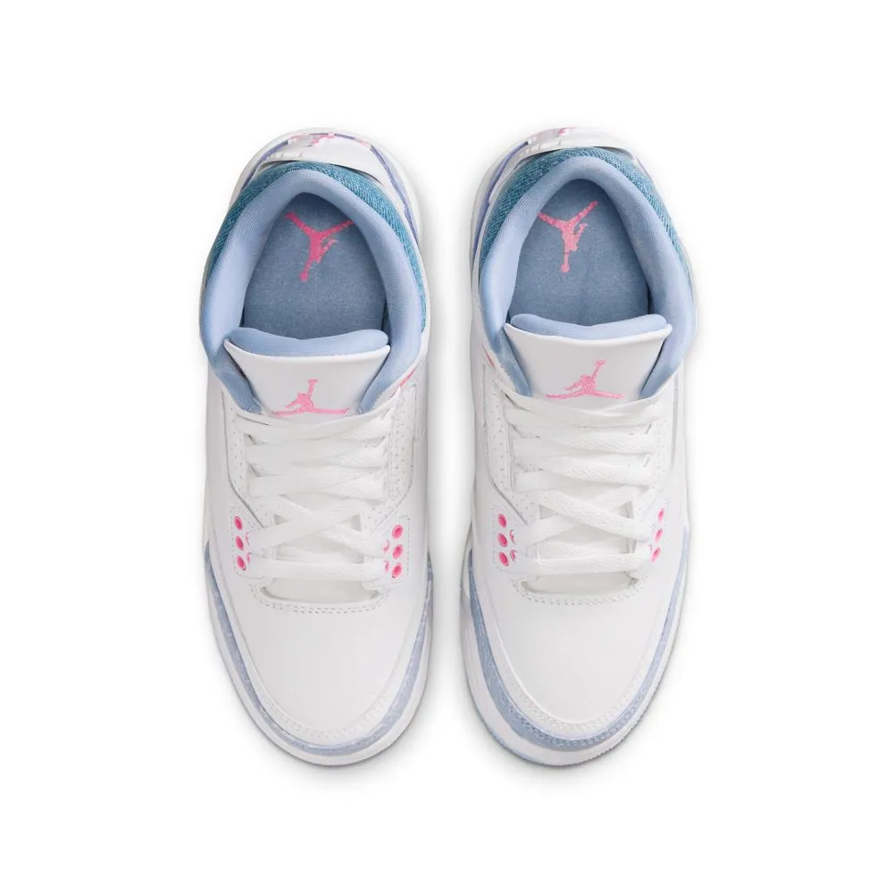 All Day Comfort Relaxed Fit Footwear Kids Air Jordan 3 'Denim Pink Glow'