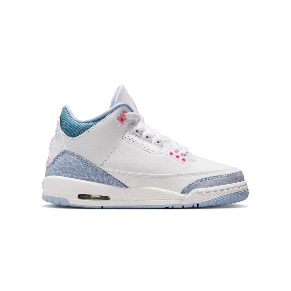 Kids Air Jordan 3 'Denim Pink Glow' Canvas Shoes
