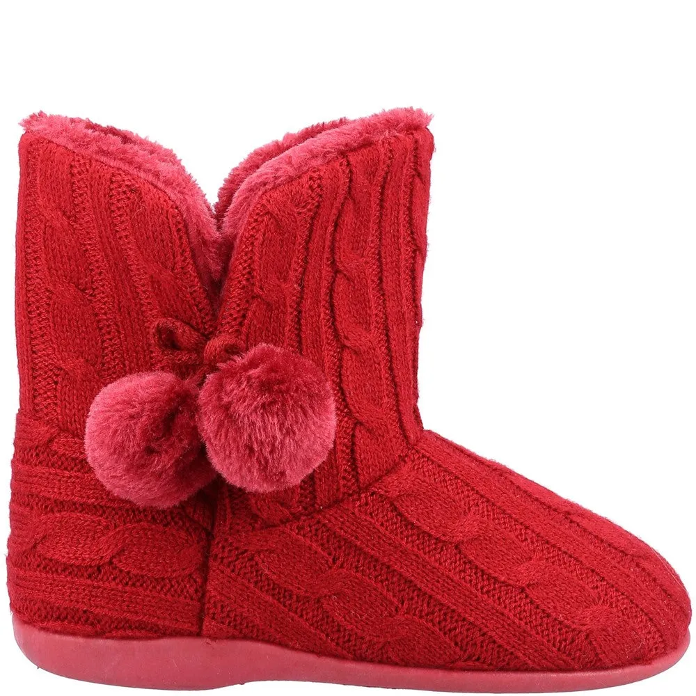 Fleet & Foster Apple Knitted Bootie Slipper Casual Footwear