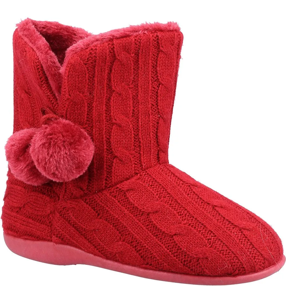 Fleet & Foster Apple Knitted Bootie Slipper Secure Fit
