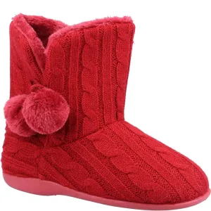 Recycled Materials Fleet & Foster Apple Knitted Bootie Slipper