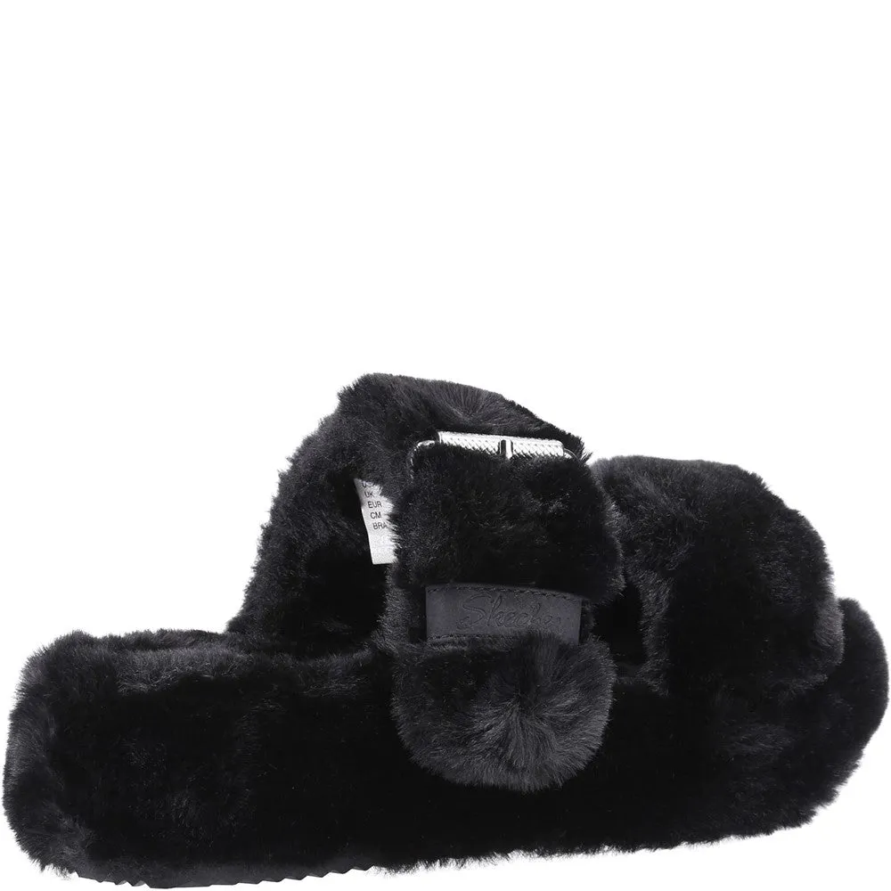 Breathable Skechers Cozy Wedge Slipper Sandal