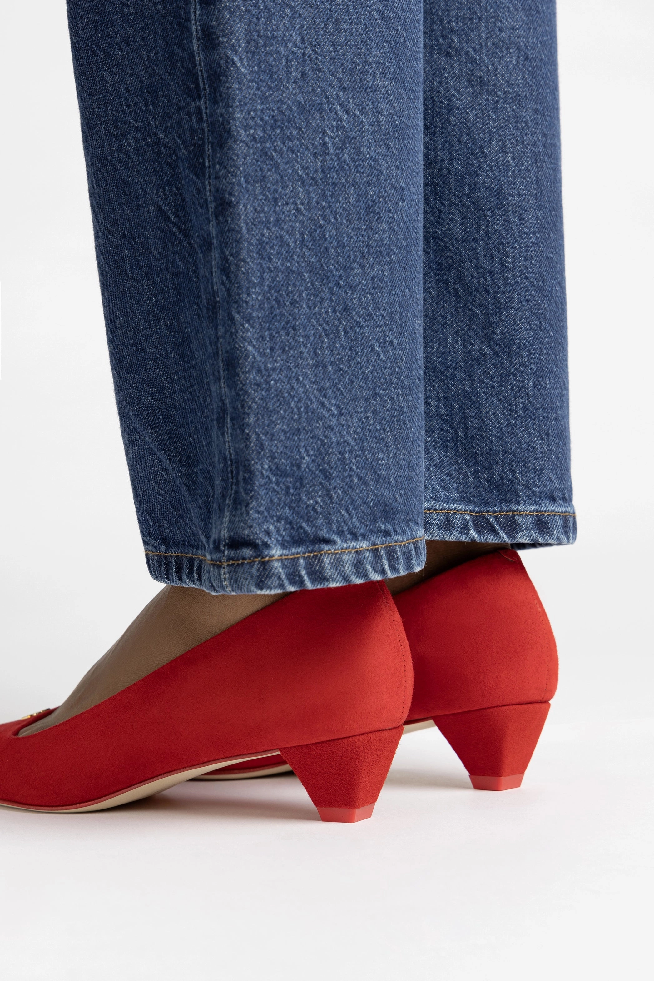 Weather Ready Essential Footwear Ruth Pump In Scarlet Suede