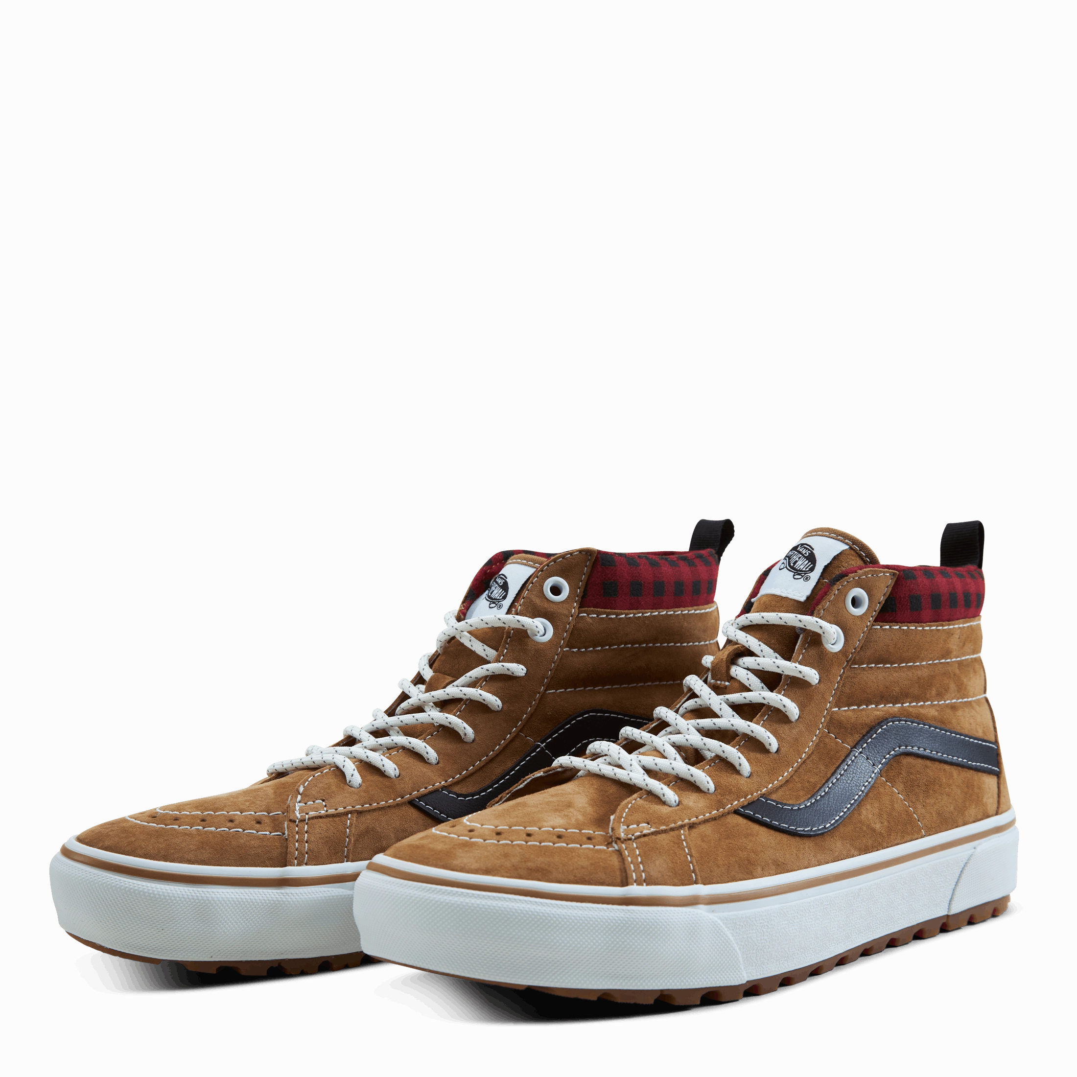 Ua Sk8-Hi Mte-1 Plaid Brown/Black Minimal Footwear Grippy Soles