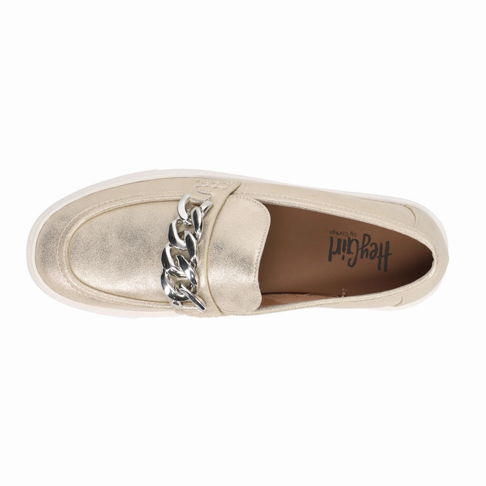 Sustainable Shoes Chain Reaction Metallic Slip On Loafers