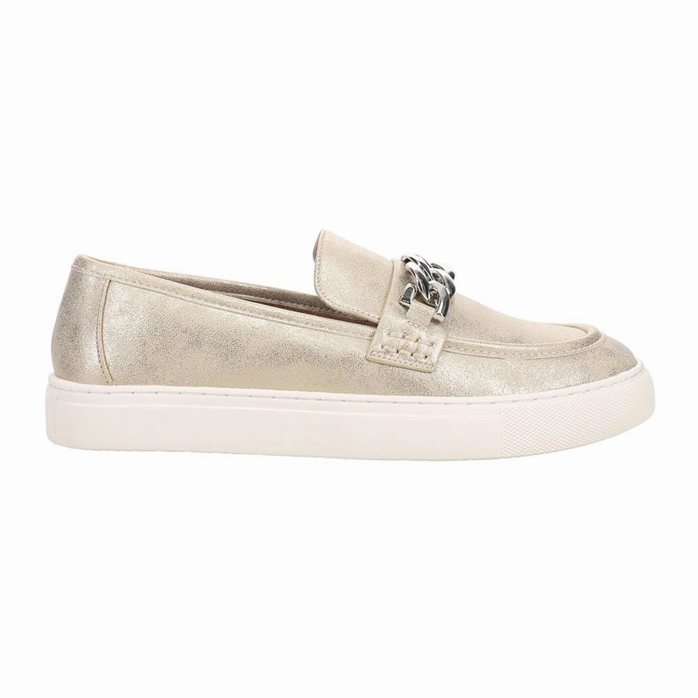 Pain Relief Chain Reaction Metallic Slip On Loafers