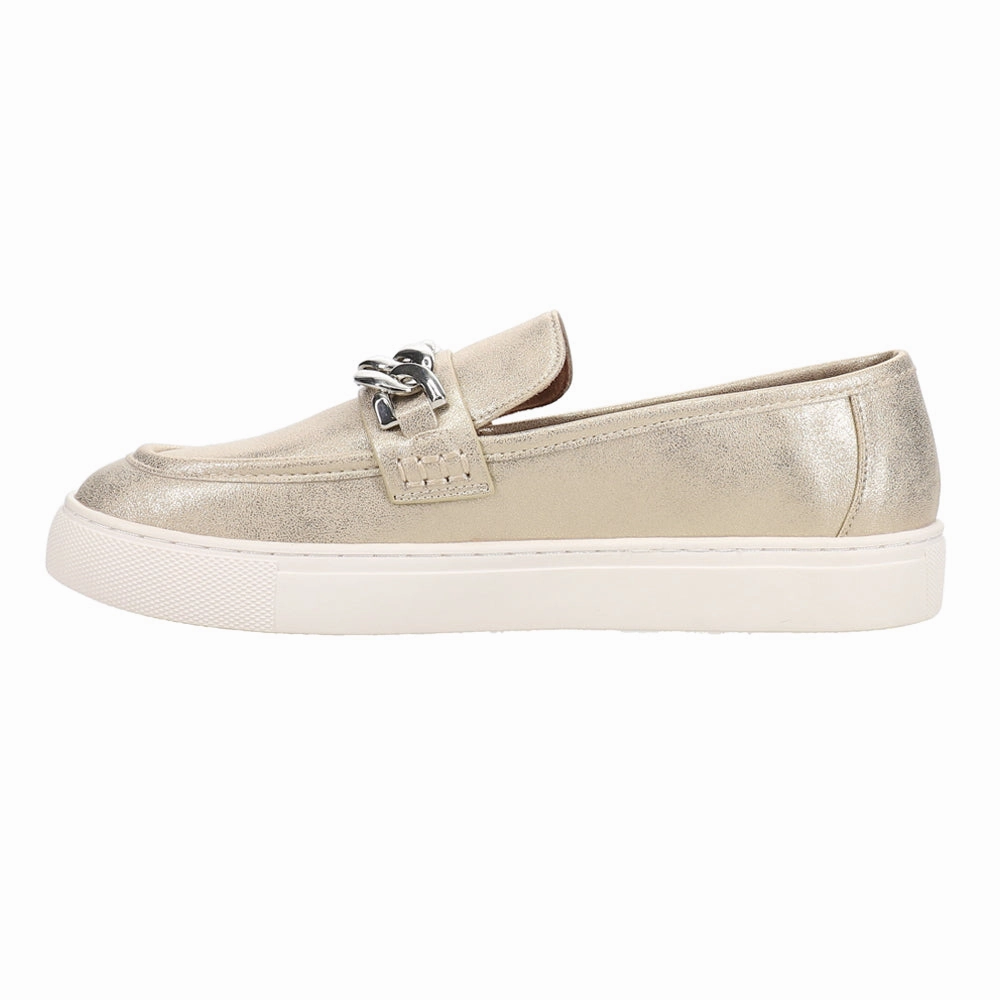 Supportive Footwear Chain Reaction Metallic Slip On Loafers