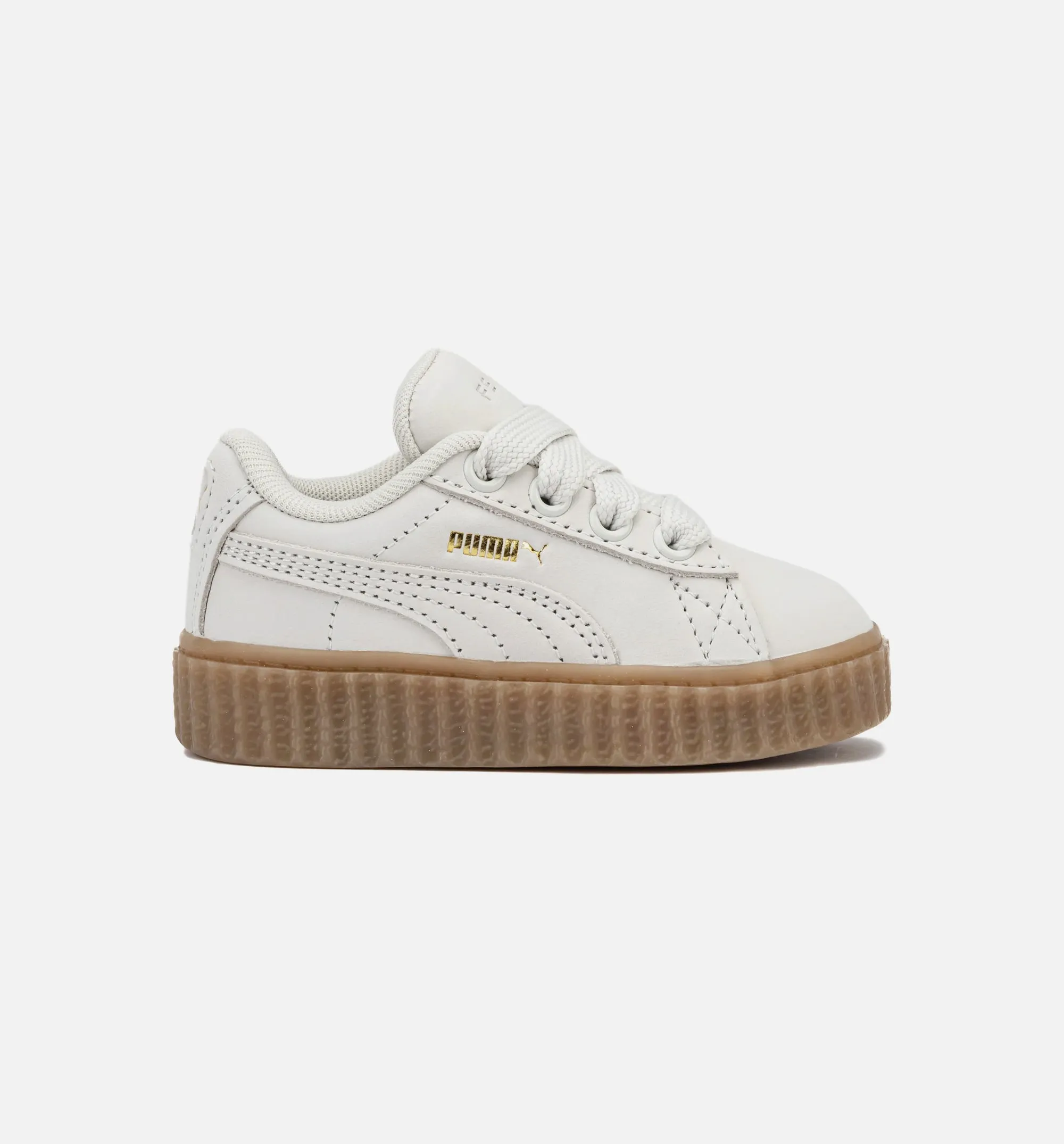 Modern Classic Supportive Shoes Fenty Creeper Phatty Earth Tone Infant Toddler Lifestyle Shoe - Warm White/Gold/Gum