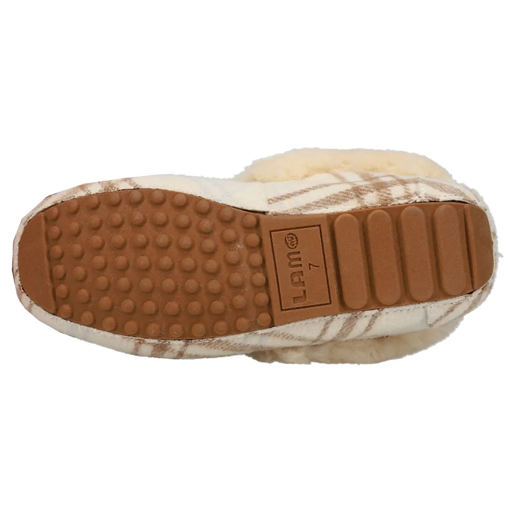 Grippy Soles Aussie Plaid Moccasins