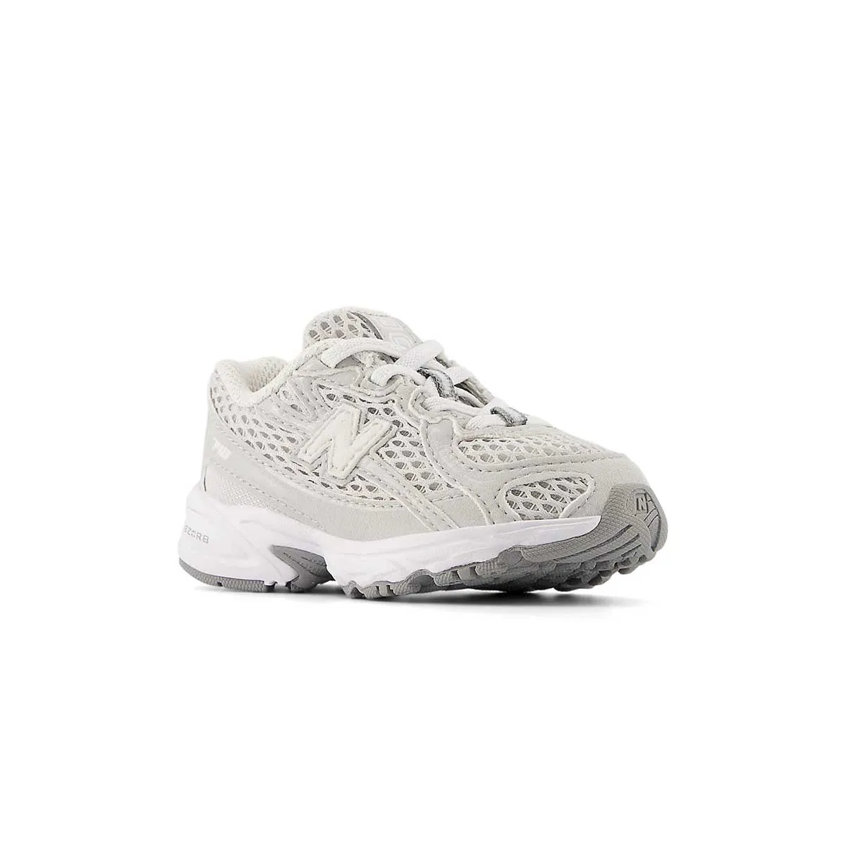 Kids 740 Bungee Lace 'Grey Matter White' Minimalist