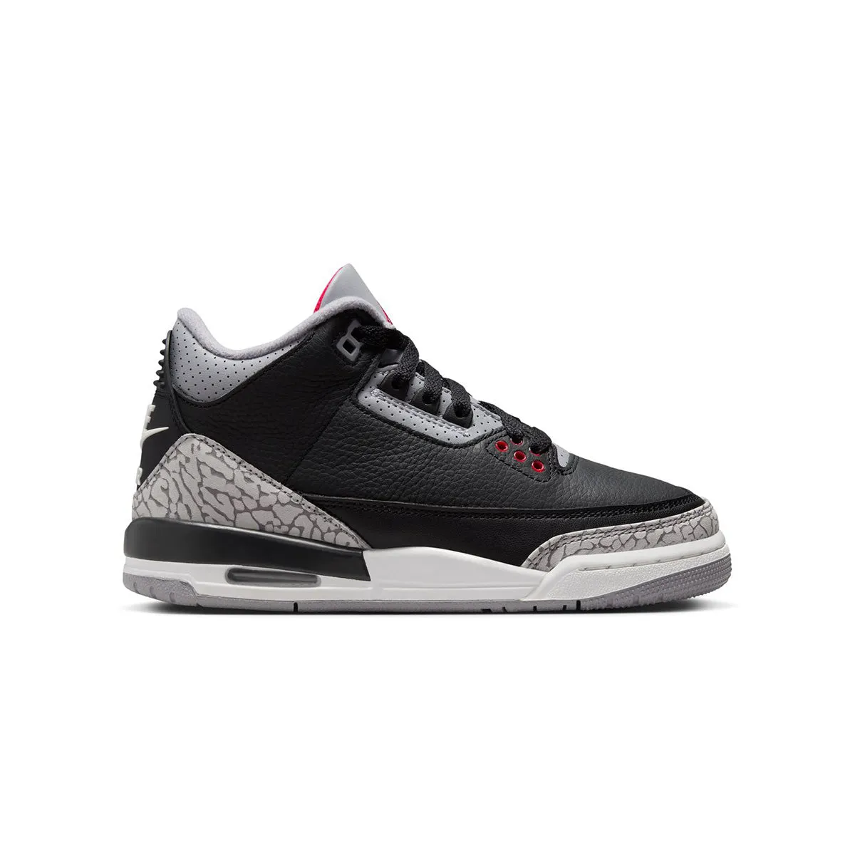 Kids Air Jordan 3 Retro 'Black Cement' Essential Footwear Comfort Heel