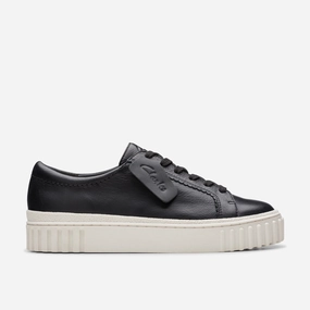 Clarks | Casual Shoes | Women | Mayhill Walk Black Leather Breathable Mesh