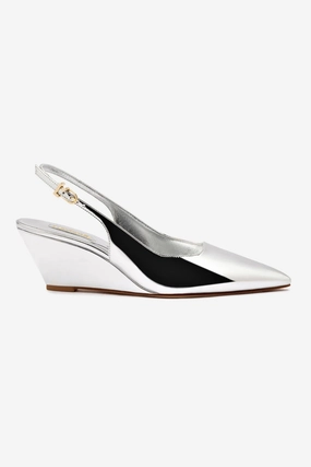 Loulou Pump In Silver Specchio Unisex Modern Classic