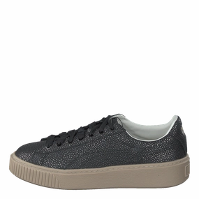Basket Platform Lux Womens Black Everyday Sneakers