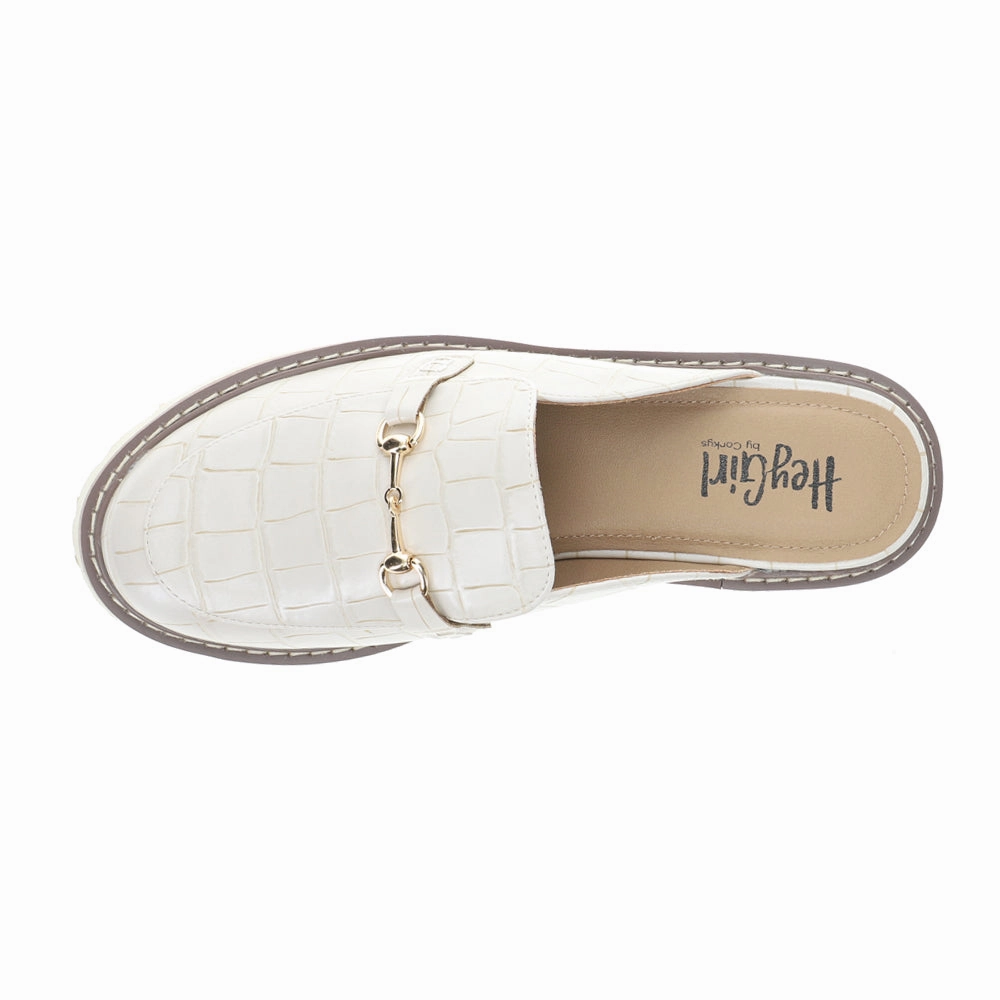 Wingin It Embossed Lug Sole Mules Wide Fit Versatile Footwear