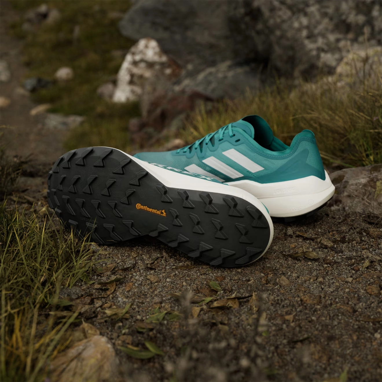 Wide Fit Adidas Terrex Agravic Speed Running Shoe Pure Teal / Grey One / Core Black