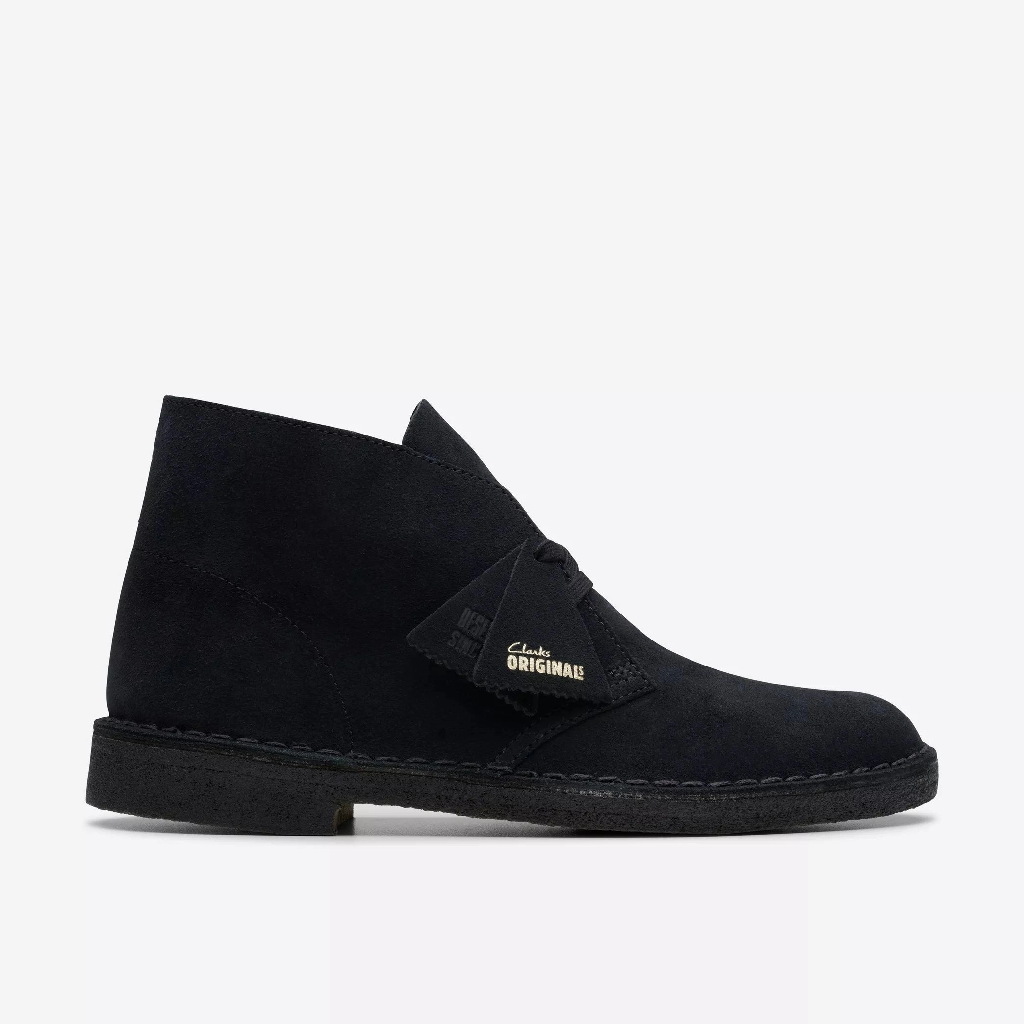 All Weather Slip On Shoes Clarks | Boots | Men | Desert Boot Black Suede | Black