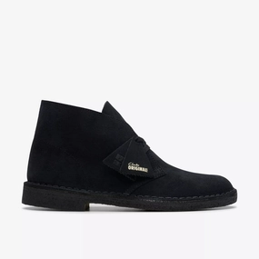 All Weather Slip On Shoes Clarks | Boots | Men | Desert Boot Black Suede | Black