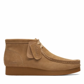 Durable Clarks | Wallabee | Women | Wallabee Evo Boot Dark Sand Suede | Brown