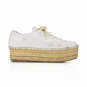 Grippy Soles All Weather Miu Miu Platform Espadrilles - Women'S 37